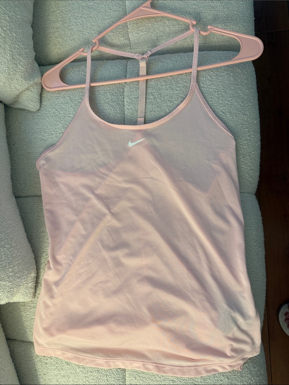 Nike Women's Light Pink Racerback Dri-FIT Tank